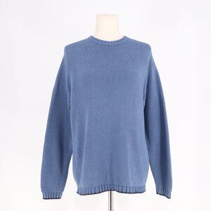 VINTAGE Y2K GAP '00 Men's Cotton Knit Crew Neck Sweater Faded Blue Size L